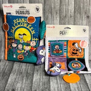 Peanuts Halloween baby on the go crinkle square and baby deluxe soft book